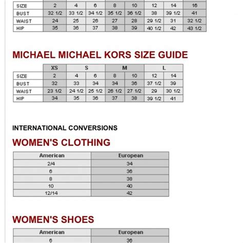 what size is 9m in michael kors shoes|michael kors jeans size chart.